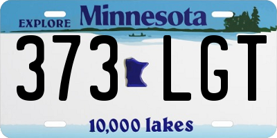 MN license plate 373LGT