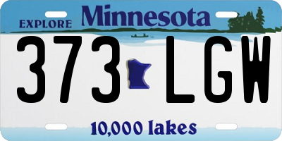 MN license plate 373LGW