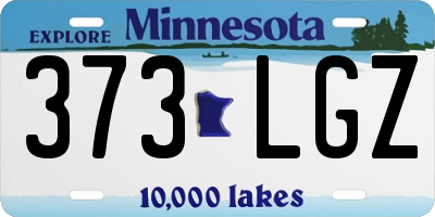 MN license plate 373LGZ
