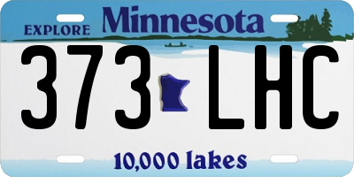 MN license plate 373LHC