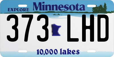 MN license plate 373LHD