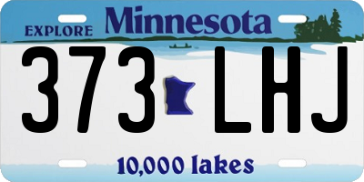 MN license plate 373LHJ