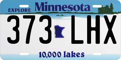 MN license plate 373LHX