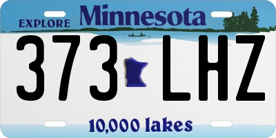MN license plate 373LHZ