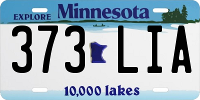 MN license plate 373LIA