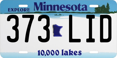 MN license plate 373LID
