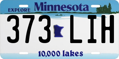 MN license plate 373LIH