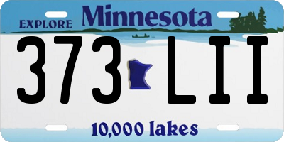 MN license plate 373LII