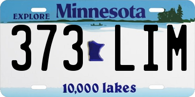 MN license plate 373LIM
