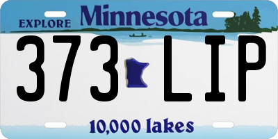 MN license plate 373LIP