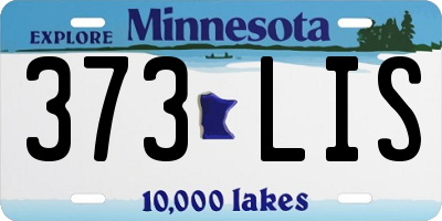 MN license plate 373LIS