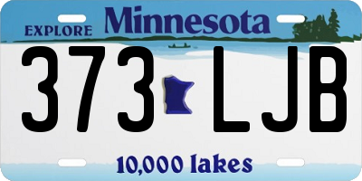 MN license plate 373LJB