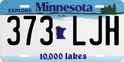 MN license plate 373LJH