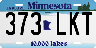MN license plate 373LKT