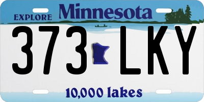 MN license plate 373LKY