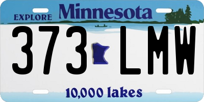 MN license plate 373LMW
