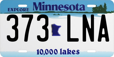 MN license plate 373LNA