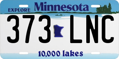 MN license plate 373LNC