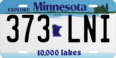 MN license plate 373LNI