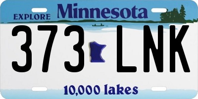 MN license plate 373LNK