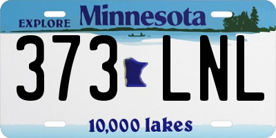 MN license plate 373LNL