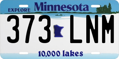 MN license plate 373LNM