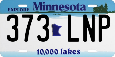 MN license plate 373LNP
