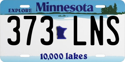 MN license plate 373LNS