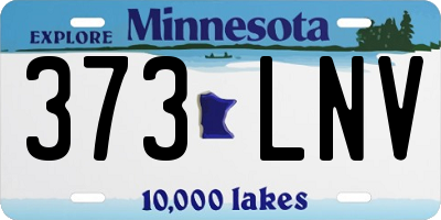 MN license plate 373LNV