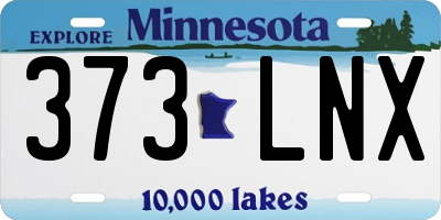 MN license plate 373LNX