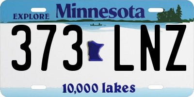 MN license plate 373LNZ