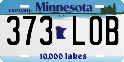 MN license plate 373LOB