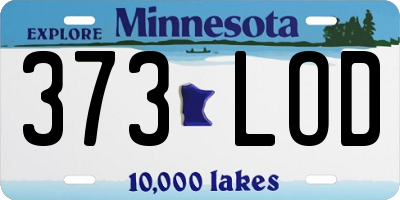 MN license plate 373LOD