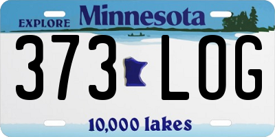 MN license plate 373LOG