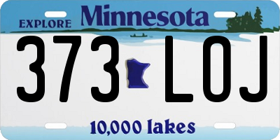 MN license plate 373LOJ