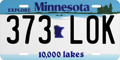 MN license plate 373LOK