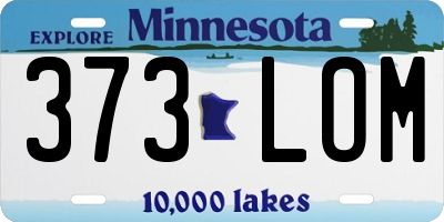 MN license plate 373LOM