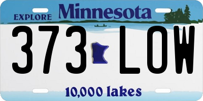 MN license plate 373LOW