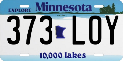 MN license plate 373LOY