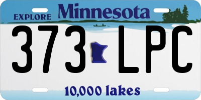 MN license plate 373LPC