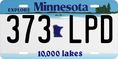 MN license plate 373LPD