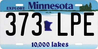 MN license plate 373LPE