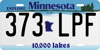 MN license plate 373LPF