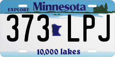 MN license plate 373LPJ