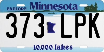 MN license plate 373LPK