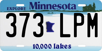 MN license plate 373LPM