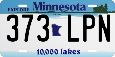 MN license plate 373LPN