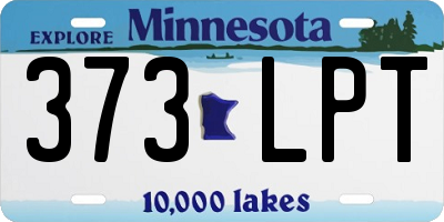 MN license plate 373LPT