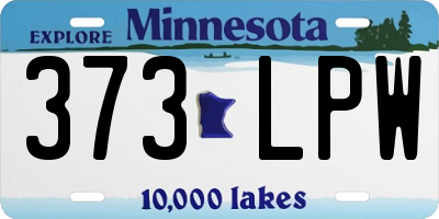 MN license plate 373LPW