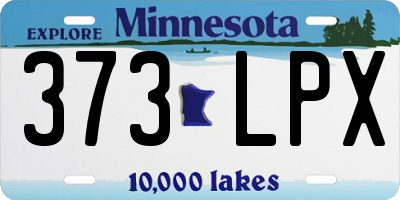 MN license plate 373LPX